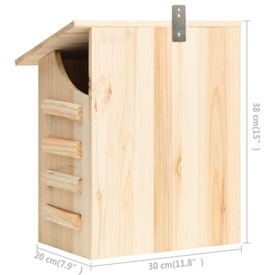 vidaXL Maison pou chauve-souris Bois de sapin massif 30x20x38 cm