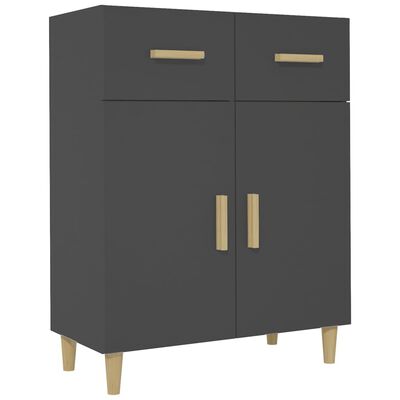 vidaXL Buffet Noir 69,5x34x89 cm Bois d'ingénierie