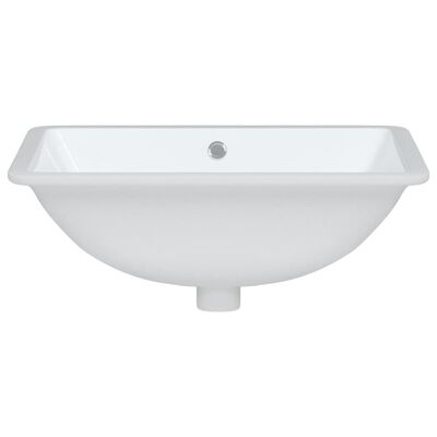 vidaXL Évier salle de bain blanc rectangulaire céramique