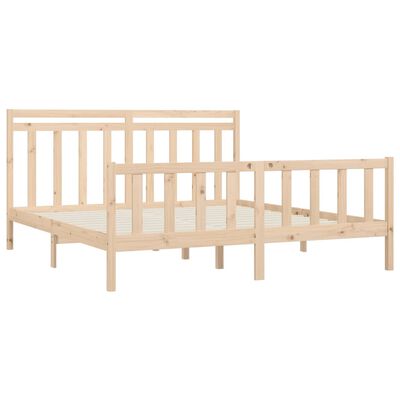 vidaXL Cadre de lit bois de pin massif 180x200 cm super king