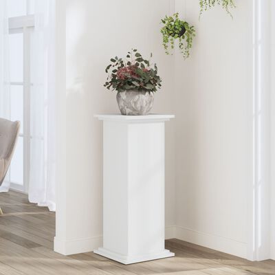 vidaXL Support pour plantes blanc 33x33x80 cm bois d'ingénierie