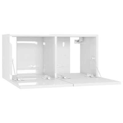 vidaXL Ensemble de meubles TV 5 pcs Blanc brillant Bois d'ingénierie