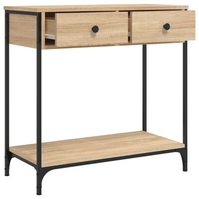 vidaXL Table console chêne sonoma 75x34,5x75 cm bois d'ingénierie