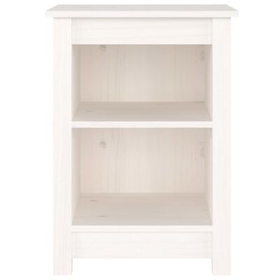 vidaXL Tables de chevet 2 pcs Blanc 40x35x55 cm Bois de pin solide