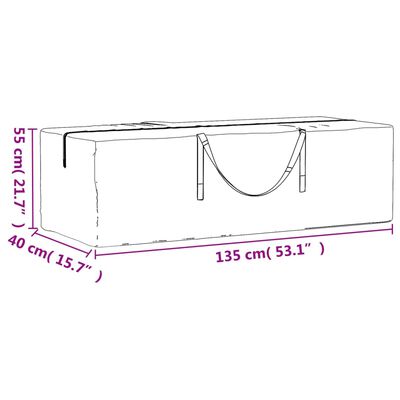 vidaXL Sacs de rangement pour coussins de jardin 2 pcs noir