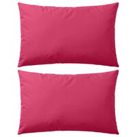 vidaXL Oreiller d'extérieur 2 pcs 60 x 40 cm Rose