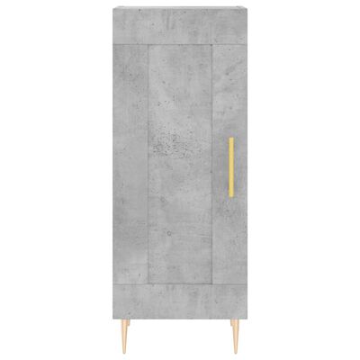 vidaXL Buffet haut Gris béton 34,5x34x180 cm Bois d'ingénierie