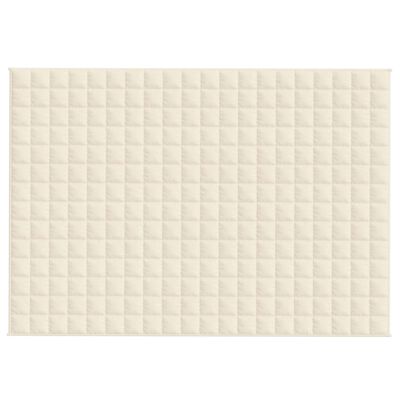 vidaXL Couverture lestée Crème clair 140x200 cm 6 kg Tissu