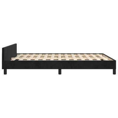 vidaXL Cadre de lit sans matelas noir 140x200 cm velours