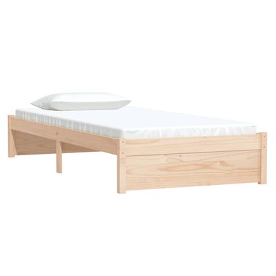 vidaXL Cadre de lit bois massif 90x190 cm simple