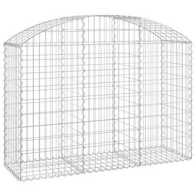 vidaXL Panier de gabions arqué 150x50x100/120 cm Fer galvanisé