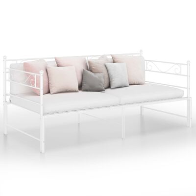 vidaXL Cadre de canapé-lit extensible sans matelas blanc 90x200 cm