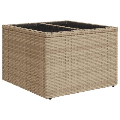 vidaXL Salon de jardin 11 pcs avec coussins beige résine tressée