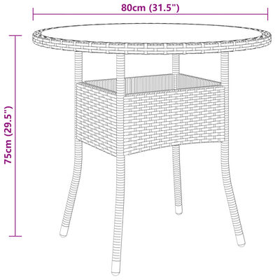 vidaXL Ensemble de bistro de jardin 5 pcs Résine tressée Noir