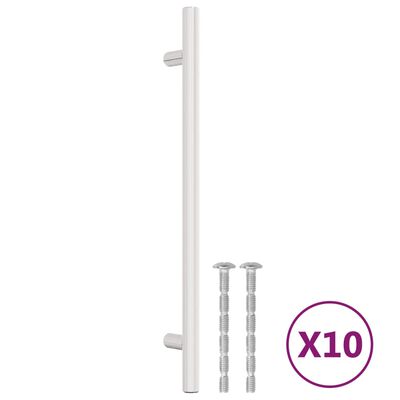 vidaXL Poignées d'armoire 20 pcs argenté 192 mm acier inoxydable