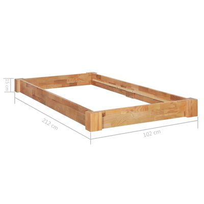 vidaXL Cadre de lit sans matelas bois de chêne massif 90x200 cm