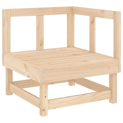 vidaXL Canapés d'angle de jardin 2 pcs bois de pin massif