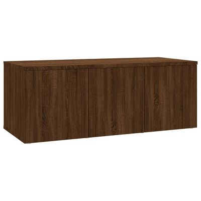 vidaXL Meuble TV Chêne marron 80x34x30 cm Bois d'ingénierie