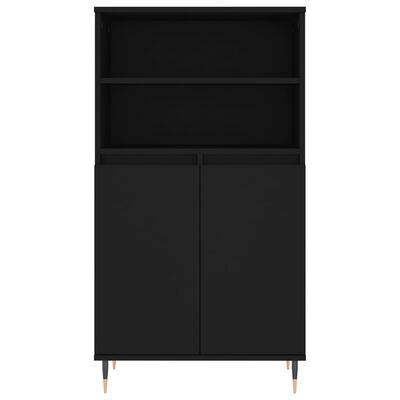 vidaXL Buffet haut Noir 60x36x110 cm Bois d'ingénierie