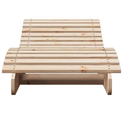 vidaXL Chaises longues lot de 2 205x60x31,5cm bois massif de pin