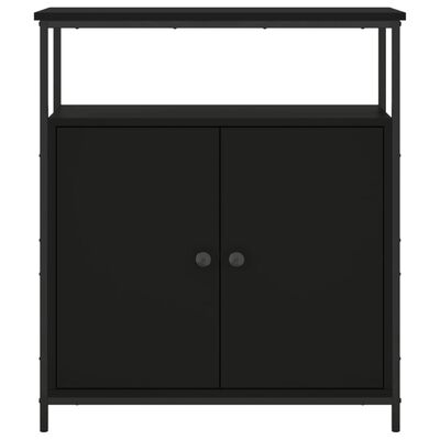 vidaXL Buffet noir 70x30x80 cm bois d'ingénierie