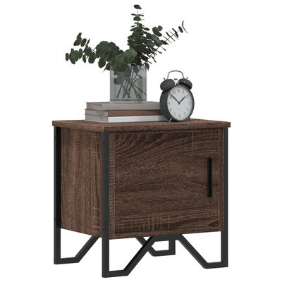 vidaXL Tables de chevet 2pcs chêne marron 40x30x40cm bois d'ingénierie