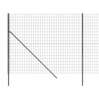 vidaXL Clôture en treillis métallique anthracite 1,8x25 m