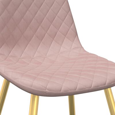 vidaXL Chaises à manger lot de 4 Rose Velours