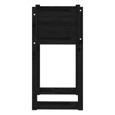 vidaXL Jardinières 2 pcs Noir 40x40x81 cm Bois massif de pin