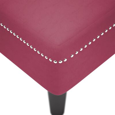 vidaXL Fauteuil long avec coussin et accoudoir droit rouge bordeaux