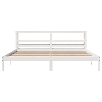 vidaXL Cadre de lit sans matelas blanc 180x200 cm bois massif de pin