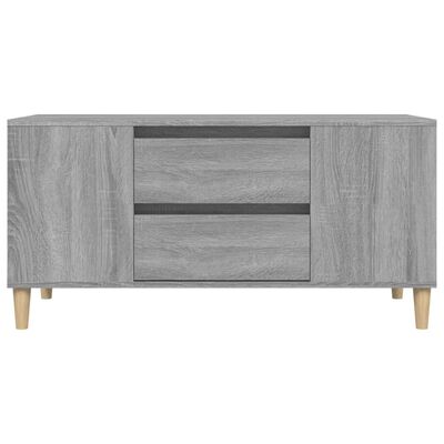 vidaXL Meuble TV Sonoma gris 102x44,5x50 cm Bois d'ingénierie