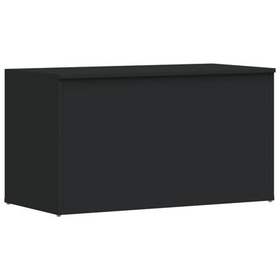 vidaXL Coffre de rangement Noir 84x42x46 cm Bois d'ingénierie