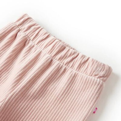 Pantalons pour enfants velours côtelé rose clair 92