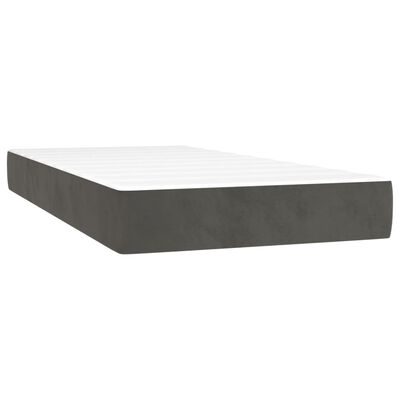 vidaXL Sommier à lattes de lit avec matelas Gris foncé 100x200 cm