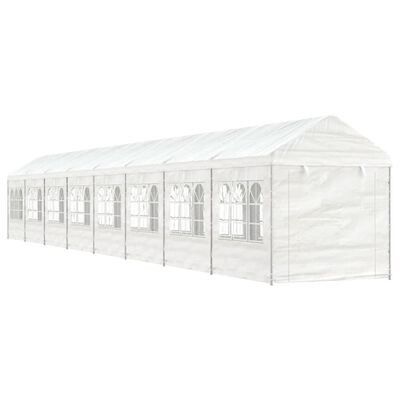 vidaXL Belvédère avec toit blanc 17,84x2,28x2,69 m polyéthylène