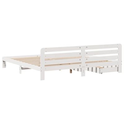 vidaXL Cadre de lit sans matelas blanc 180x200 cm bois massif de pin