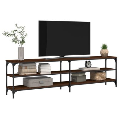 vidaXL Meuble TV chêne marron 180x30x50 cm bois d'ingénierie et métal