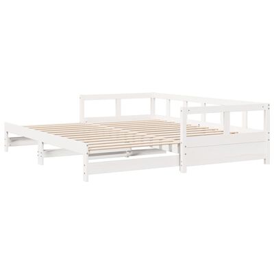 vidaXL Lit de jour sans matelas blanc 80x200 cm bois de pin massif