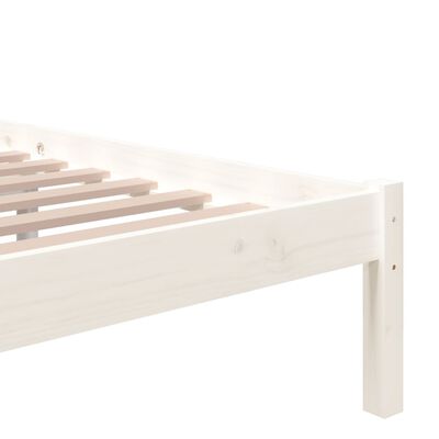 vidaXL Cadre de lit sans matelas blanc bois massif 140x200 cm