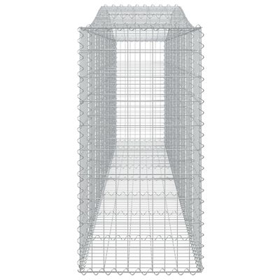 vidaXL Paniers à gabions arqués 2 pcs 400x50x100/120 cm Fer galvanisé