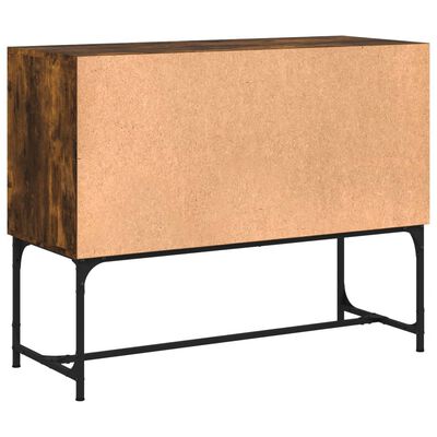 vidaXL Buffet chêne fumé 100x40x79,5 cm bois d'ingénierie