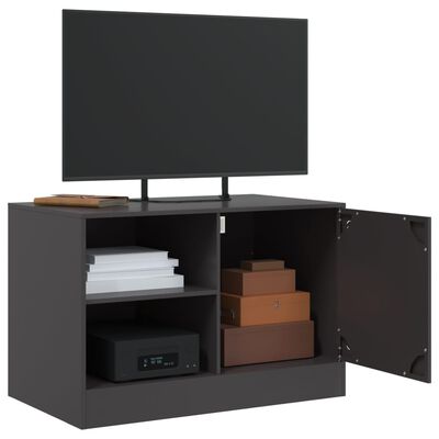 vidaXL Meuble TV noir 67x39x44 cm acier