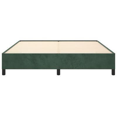 vidaXL Cadre de lit sans matelas vert foncé 160x200 cm velours