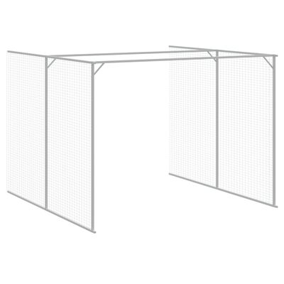 vidaXL Niche pour chien avec cour anthracite 214x661x181 cm