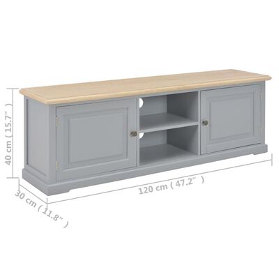 vidaXL Meuble TV Gris 120x30x40 cm Bois