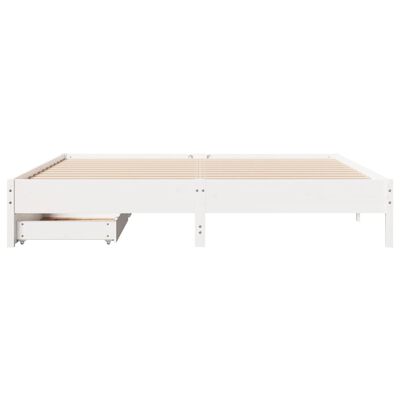 vidaXL Cadre de lit sans matelas blanc 180x200 cm bois massif de pin