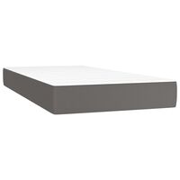 vidaXL Matelas de lit à ressorts ensachés Gris 80x200x20 cm Similicuir