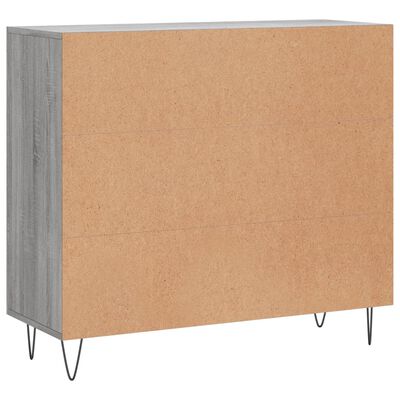 vidaXL Buffet sonoma gris 90x34x80 cm bois d'ingénierie