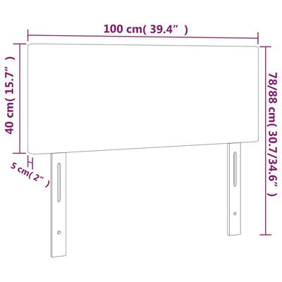 vidaXL Tête de lit à LED Marron 100x5x78/88 cm Similicuir